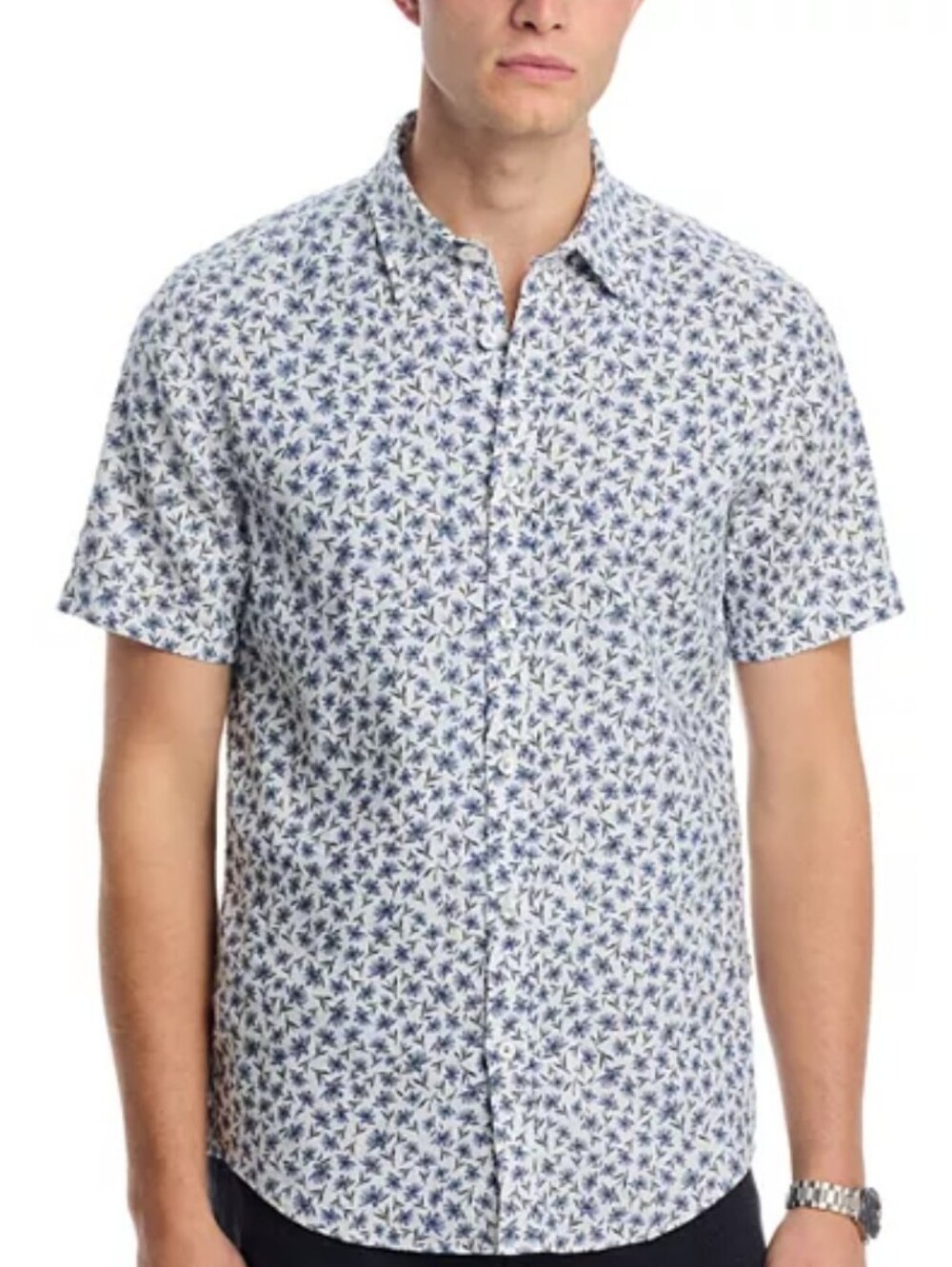 Boss Size Slim Fit Roan Stretch Linen Shirt Size  Small